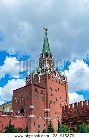 Tower Of The Moscow Kremlin On Red Square. Russia Moscow.
