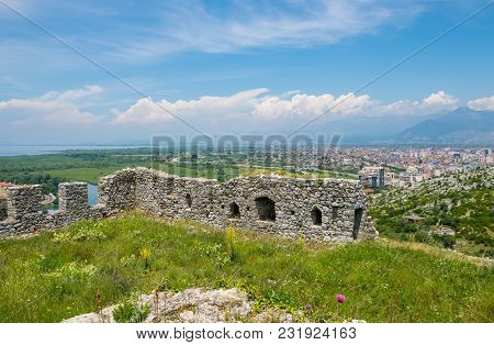 Scenic Views From The Walls Of The Medieval Fortress Of Rozafa.