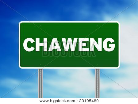 Zelené dopravní značka - Chaweng, Thajsko
