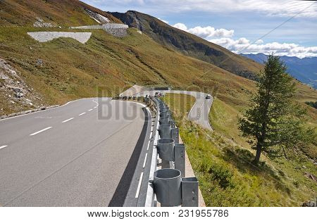 Steel Posts And Protective Barriers At Grossglockner Alpenstrasse.