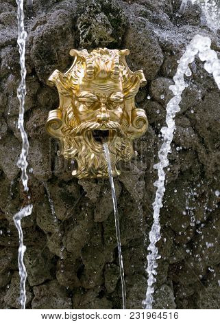 Detail Of A Fountain In Summre Garden, Saint Petersburg, Russia