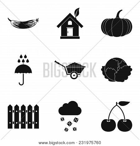Garnish Icons Set. Simple Set Of 9 Garnish Vector Icons For Web Isolated On White Background