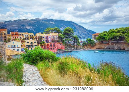 Assos village in Kefalonia, Greece