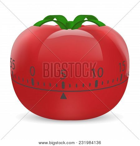 Cooking Timer Mockup. Realistic Illustration Of Cooking Timer Vector Mockup For Web