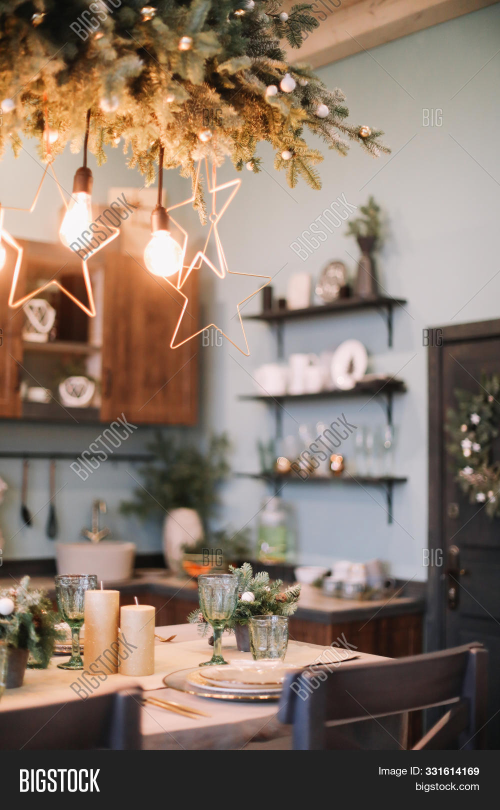 Festive Kitchen Image Photo Free Trial Bigstock