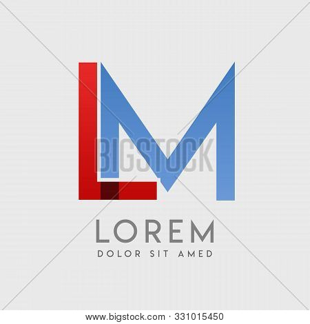 Lm Logo Letters With Blue And Red Gradation