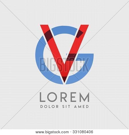 Vg Logo Letters With Blue And Red Gradation