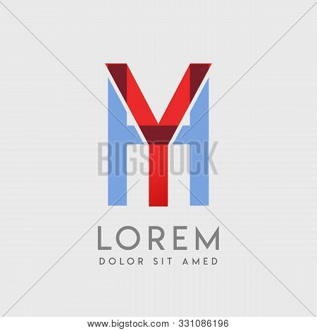 Yh Logo Letters With Blue And Red Gradation