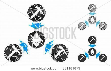 Ethereum Mining Pool Mosaic Of Uneven Items In Various Sizes And Shades, Based On Ethereum Mining Po