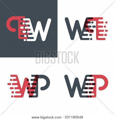 Wp Letters Logo With Accent Speed Pink And Dark Gray