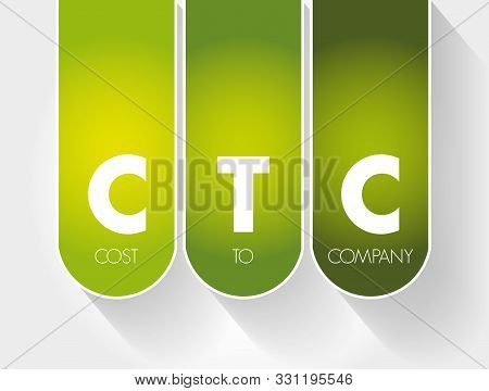 Ctc - Cost To Company Acronym, Business Concept Background