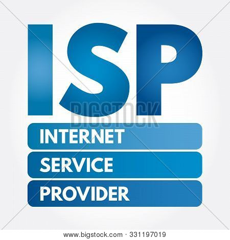 Isp - Internet Service Provider Acronym, Technology Concept Background