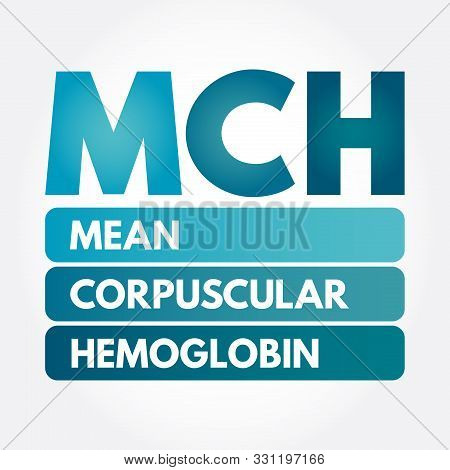 Mch - Mean Corpuscular Hemoglobin Acronym, Medical Concept Background