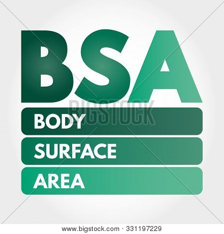 Bsa - Body Surface Area Acronym, Concept Background