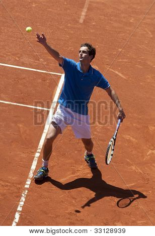 BARCELONA - Nisan, 26: İspanyol tenis oyuncusu Albert Ramos Kei NIS karşı yaptığı maç sırasında eylem