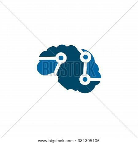 Brain Illustration Logo Design Template