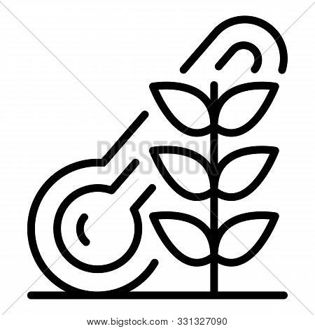 Farm Smart Temperature Control Icon. Outline Farm Smart Temperature Control Vector Icon For Web Desi