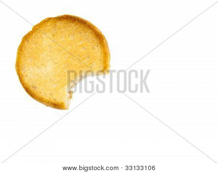Kolo Rusk s Bite chybí, izolované na bílém pozadí
