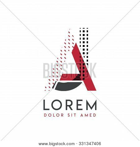 Ja Logo With Gray And Red Color That Can Be Used For Creative Industries And Paper Printing. Aj Logo