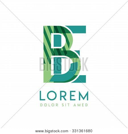 Eb Luxury Logo Design With Green And Dark Green Color That Can Be Used For Creative Business And Adv