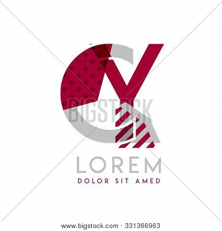 Yc Simple Logo Design With Gray And Maroon Color That Can Be Used For Creative Business And Advertis