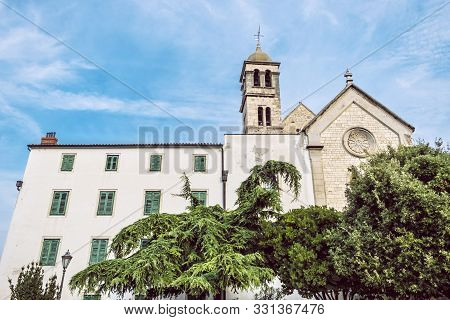 Church And Monastery Of St. Frane, Sibenik, Croatia. Travel Destination. Religious Architecture.