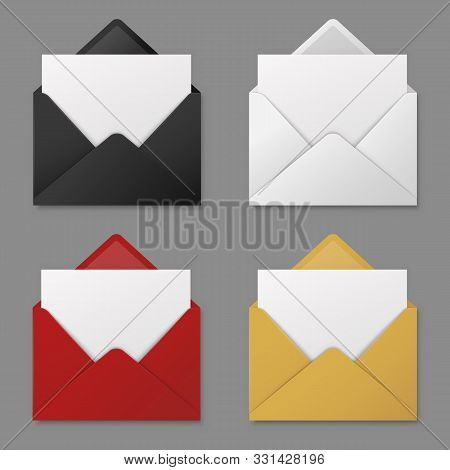 Open Envelope Black Vector Photo Free Trial Bigstock