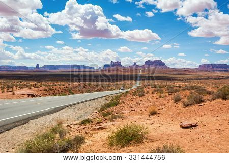 Scenic Road Route 163 To Monument Valley National Park (arizona, Utah, United States)