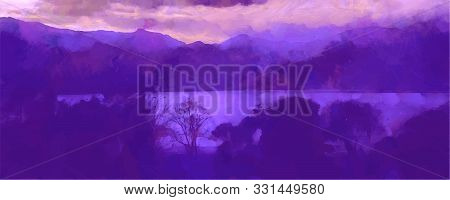 Beatiful Sky With Clouds Artistic Craft Painting