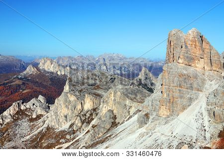 Averau Peak (2649 m) in the Dolomites, Italy, Europe
