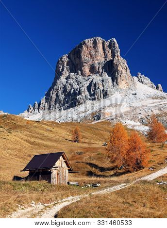 Averau Peak (2649 m) in the Dolomites, Italy, Europe
