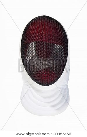 Máscara de tiradores sobre un fondo blanco