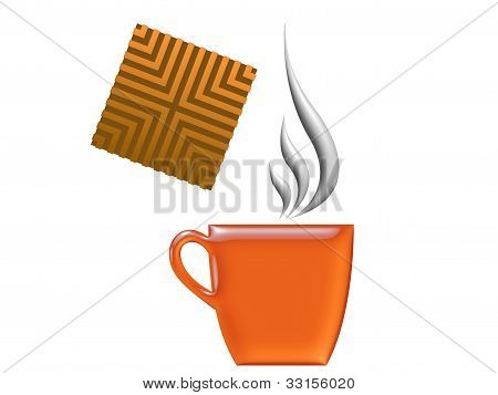 ขนมและกาแฟสำหรับอาหารเช้า