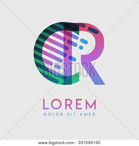 Cr Logo With The Theme Of Galaxy Speed And Style That Is Suitable For Creative And Business Industri