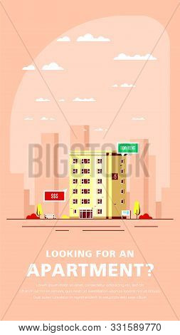 Real Estate Concept Banner. Stock Vector Illustration