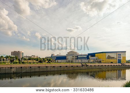 Belgorod, Russia - June 3, 2019: Belgorod Cityscape. View From The Embankment Of River Vezelka At Tr