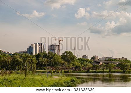 Belgorod, Russia - June 3, 2019: Belgorod Cityscape. View Of The Southern Residential District Of Be