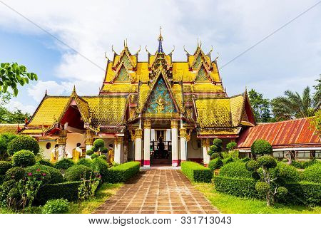Wang Wiwekaram Temple In Sangkhlaburi, Kanchanaburi Province.