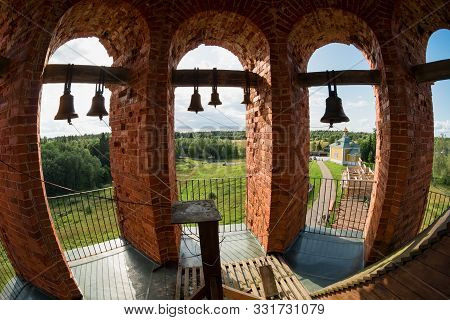 On The Bell Tower Of The Church Of The Transfiguration Of The Lord In Holguin Monastery. Russia, Tve
