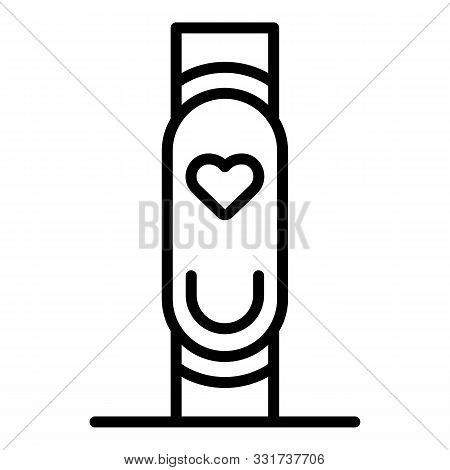 Fitbit Bracelet Icon. Outline Fitbit Bracelet Vector Icon For Web Design Isolated On White Backgroun