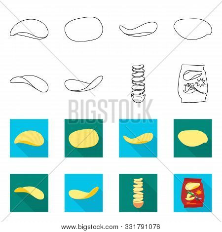 Vector Illustration Of Roast And Potato Logo. Set Of Roast And Ingredient Stock Vector Illustration.