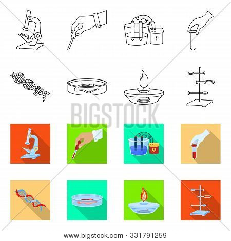 Isolated Object Of Pharmacy And Education Icon. Set Of Pharmacy And Pharmacology Stock Symbol For We