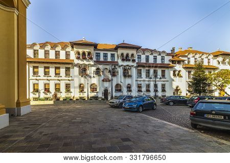 Union Square (piata Unirii) Seen At The Sunny Day In Oradea, Rom