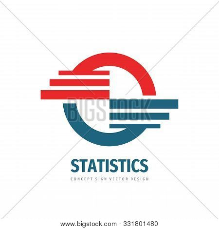 Statistics Infographic Concept Logo Template Design. Business Solution Creative Logo Sign. Vestor Il