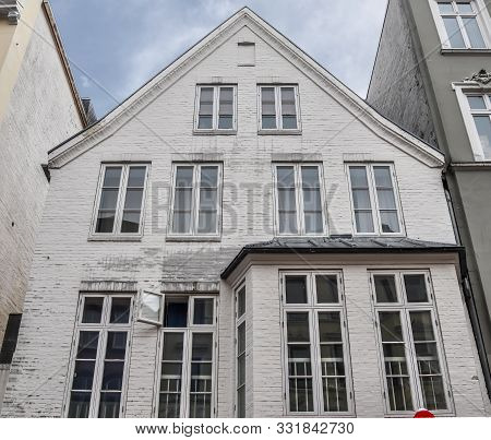 Beautiful Old Architecture Of Facades Found In The Small Town Flensburg