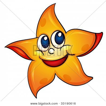 Иллюстрация seastar на белом