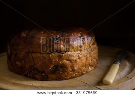 Barmbrack Or Bairin Breac A Traditional Irish Fruit Loaf Made With Sultanas And Raisins Often Eaten 