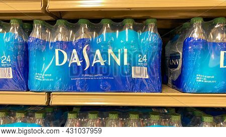 Cases Of Dasani Bottled Water At A Publix Store.