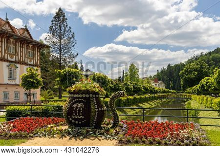Luhacovice, picturesque spa town in Southern Moravia, Czech Republic