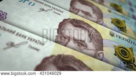 Ukrainian Hryvnia Money Banknotes Pack Illustration